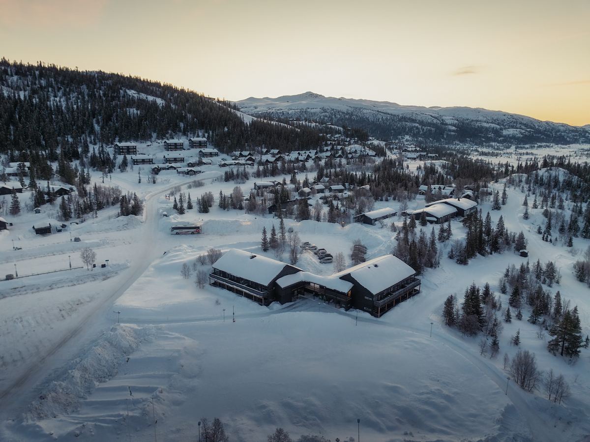Gaustablikkk Fjellresort Gausta Skisenter Drone Vinter Yngve Ask Kveld Stemning46